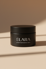 ELARA Hydration Ceramide Cream matte black jar front angle